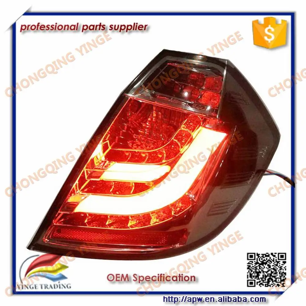 For Honda Fit Jazz Led Tail Lamp Hatchback 20082010 Smoke Black Type