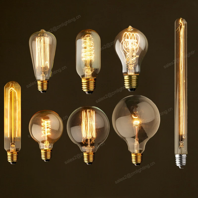 Wholesale 220/240V 25W 40W 60W 100 watt antique E27 edison bulb