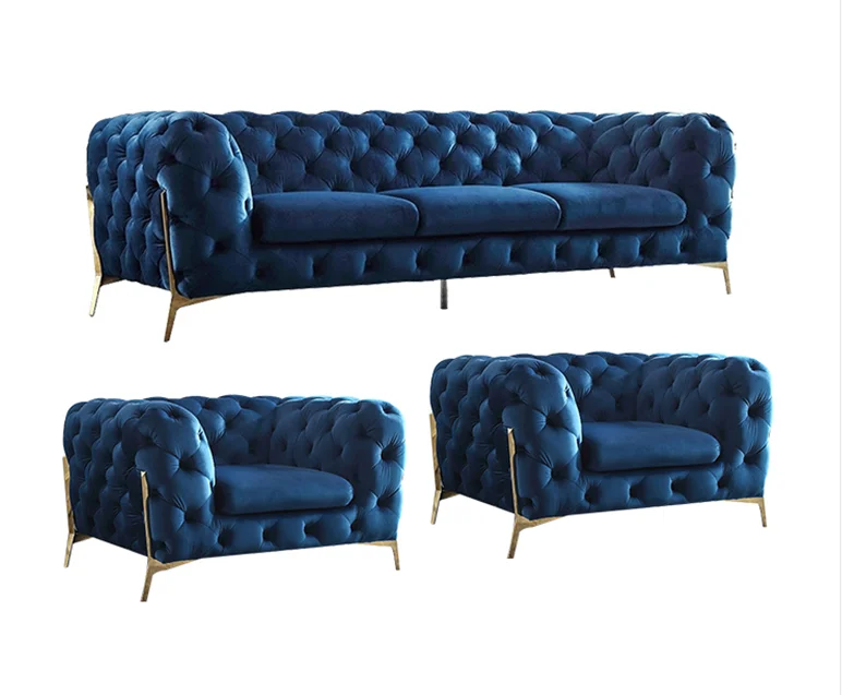 Italy Style Luxury Chesterfield Lawson Sofa With Goldplated Leg Buy