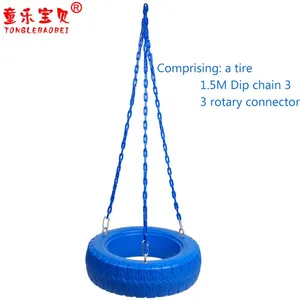 Plastic Tire Swing With Pe Rope And Eye Bolt Set Playground And Patio Kids Outdoor Tire Swing For Children Adilty