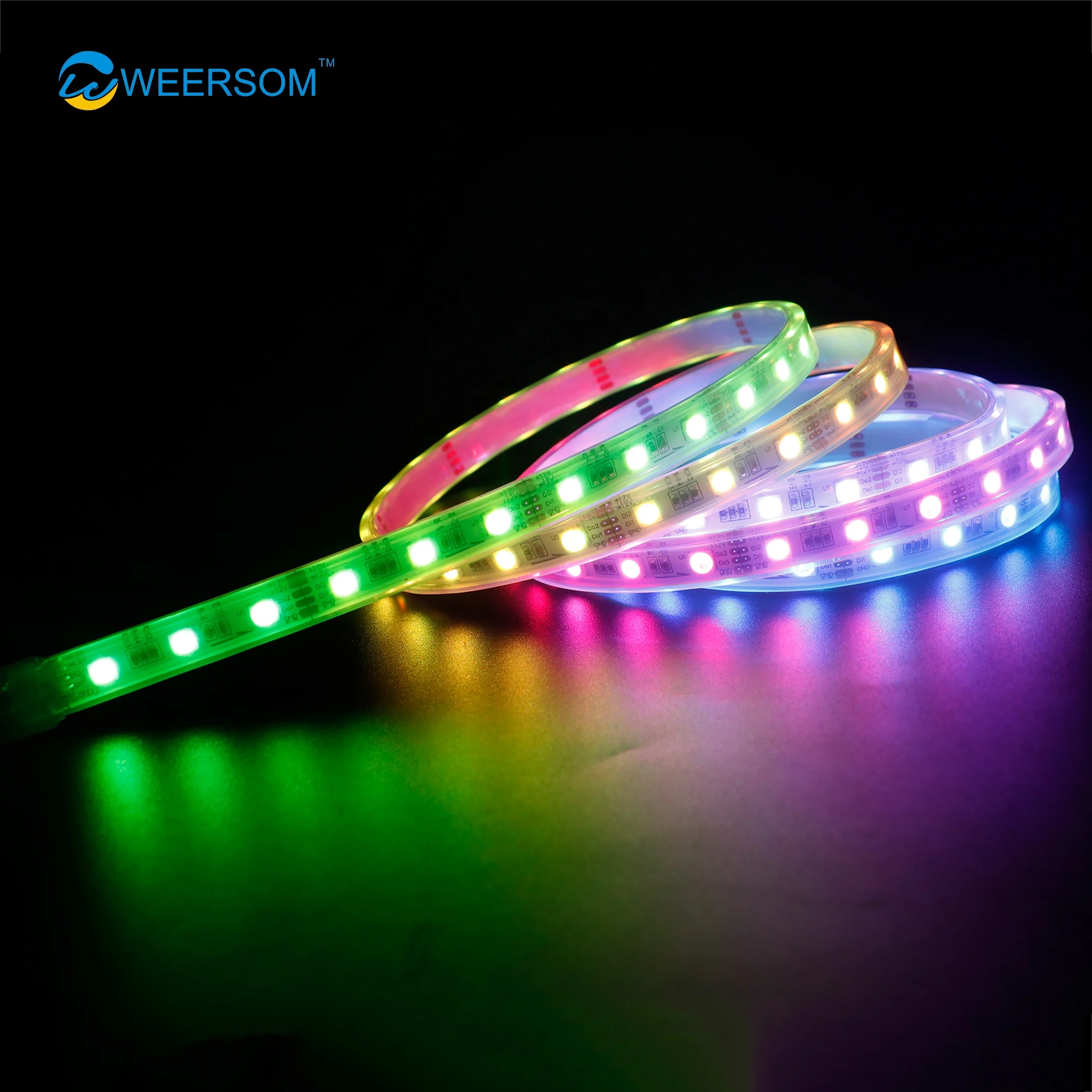 12v 24v flexible led strip lights P943 smd 5050 IP67 waterproof strip Use Underwater for Swimming Pool Fish Tank
