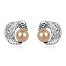 2015 Fashion Austria black pearl earrings boucle d’oreille statement earrings for women