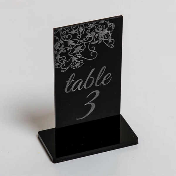 Tabletop Ornate Black Acrylic Table Numbers Lucite Wedding Table Decor With Engraving Buy