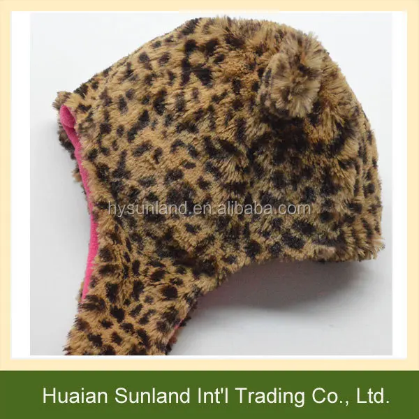 W1089 New Baby Winter Hats Animal Leopard Pattern Caps And Hats Baby