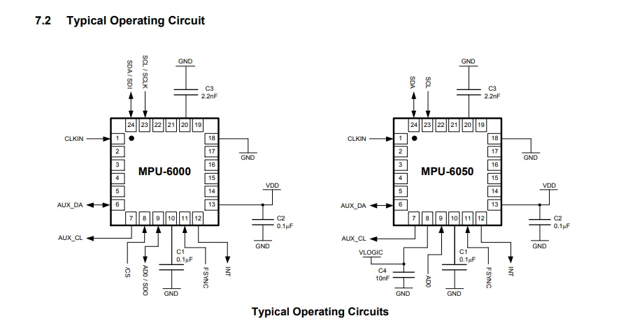 Mpu 9250 схема подключения