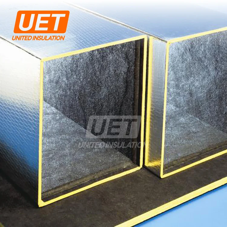 Good Quality Black Fiberglass Tissue Faced Glass Wool Duct Board For