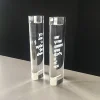 3d laser crystal candle holder engraving with custom words for home decoration