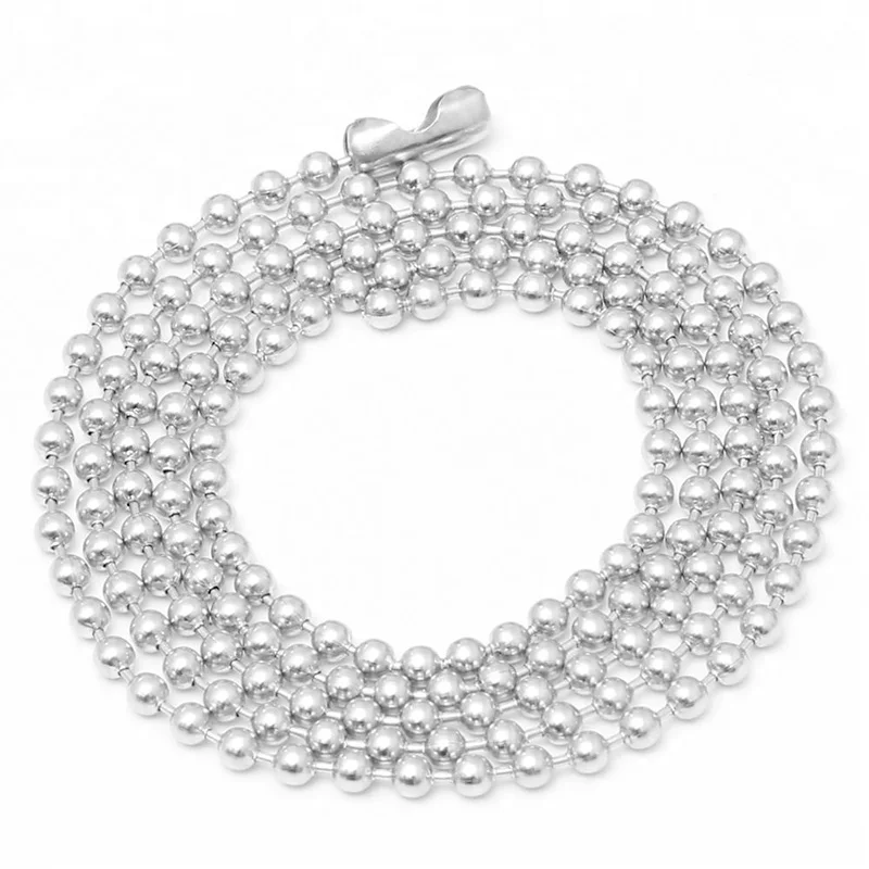 Loftily Jewelry Titanium Steel Beaded Chain For Girls Women Men