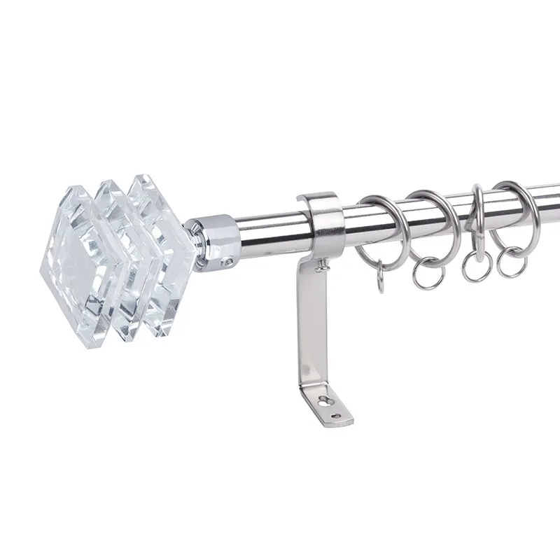 Elegant Crystal Glass End Cap Curtain Tube/rod/pole Buy Elegant