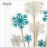 Hot!!! Beautiful Snow Cupcake Toppers/Wedding Cake Toppers/Cupcake Picks PQ193