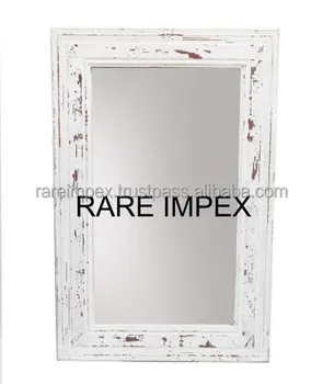 Distressed White Wooden Mirror Frames Distressed White Wooden Mirror Frames