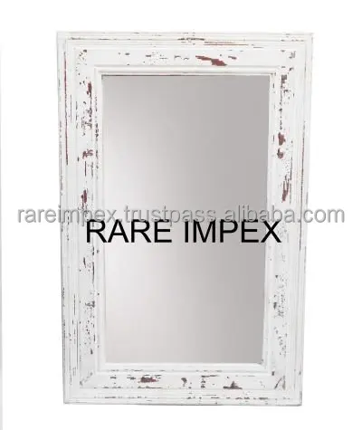 Distressed White Wooden Mirror Frames Distressed White Wooden Mirror Frames