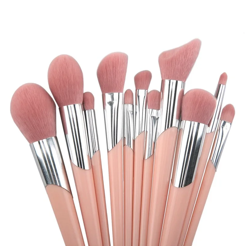 New Wholesale Makeup Brushes With Pu Bag Synthetic Makeup Brushes Vegan