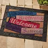 Rubber Anti-slip Tray Mat with Printed Doormat Insert