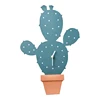 Nordic wind creative cactus wall decoration wooden clock wall clock living room wall decoration ornaments