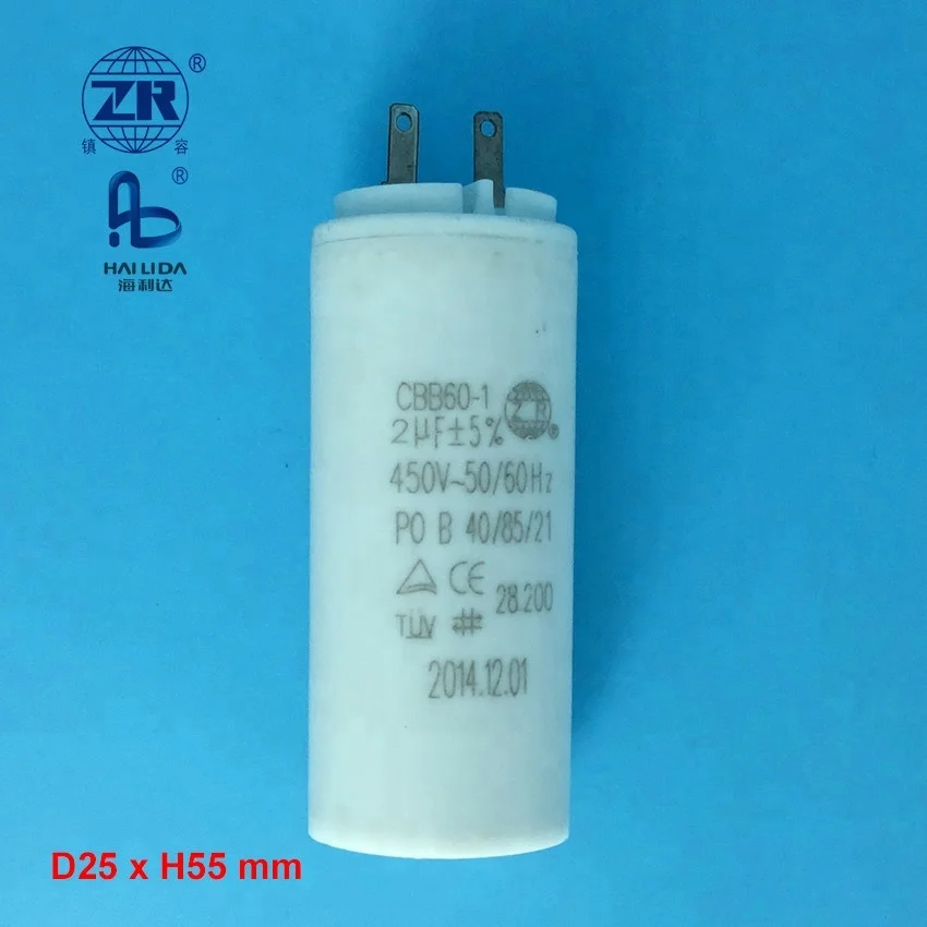 Tuv Ce Cbb60 Sh Po Class B 40/85/21 450vac 2uf Capacitor - Buy 2uf ...