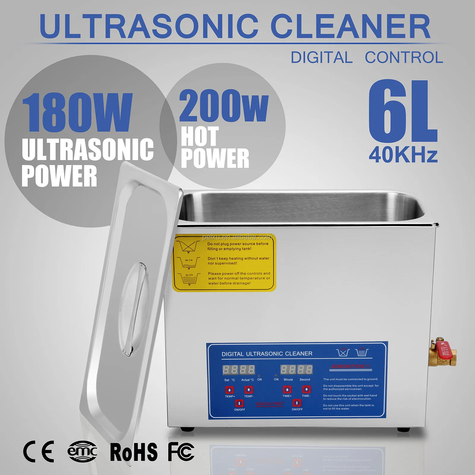 3l High Quality Stainless Steel Ultrasonic Cleaner Ultrasonic Washing