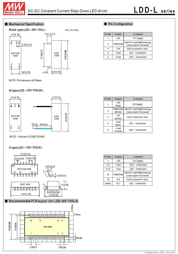 Ldd 700l схема подключения