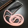 Neckband lanyard cell phone case with bodycross line long rope adjustable length transparent phone case for iPhone X XR XS