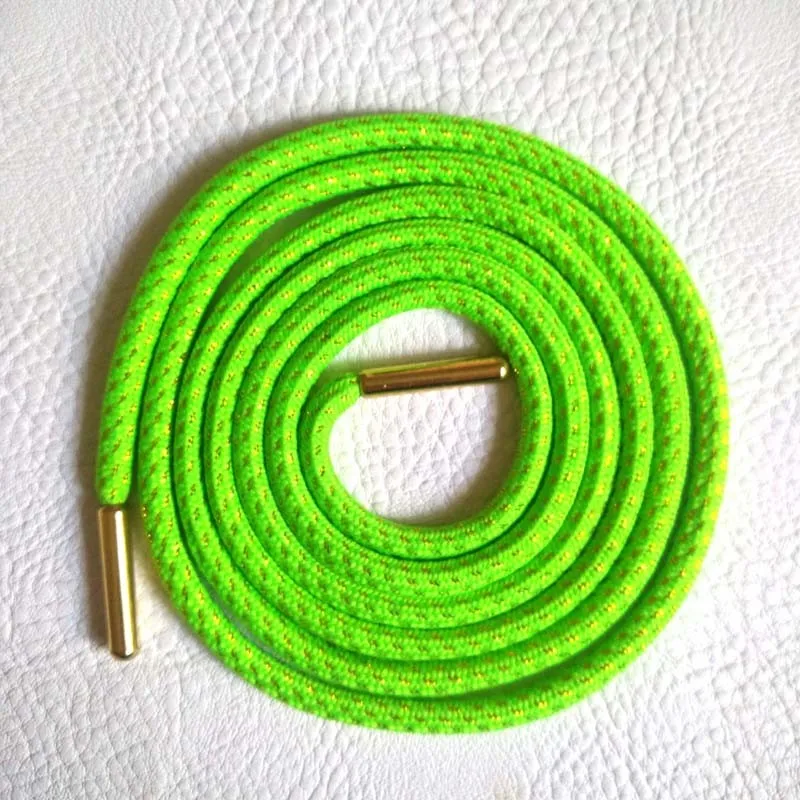 Zonesin Custom Glitter Wire Round Shoelace Fastener With Customized Tag