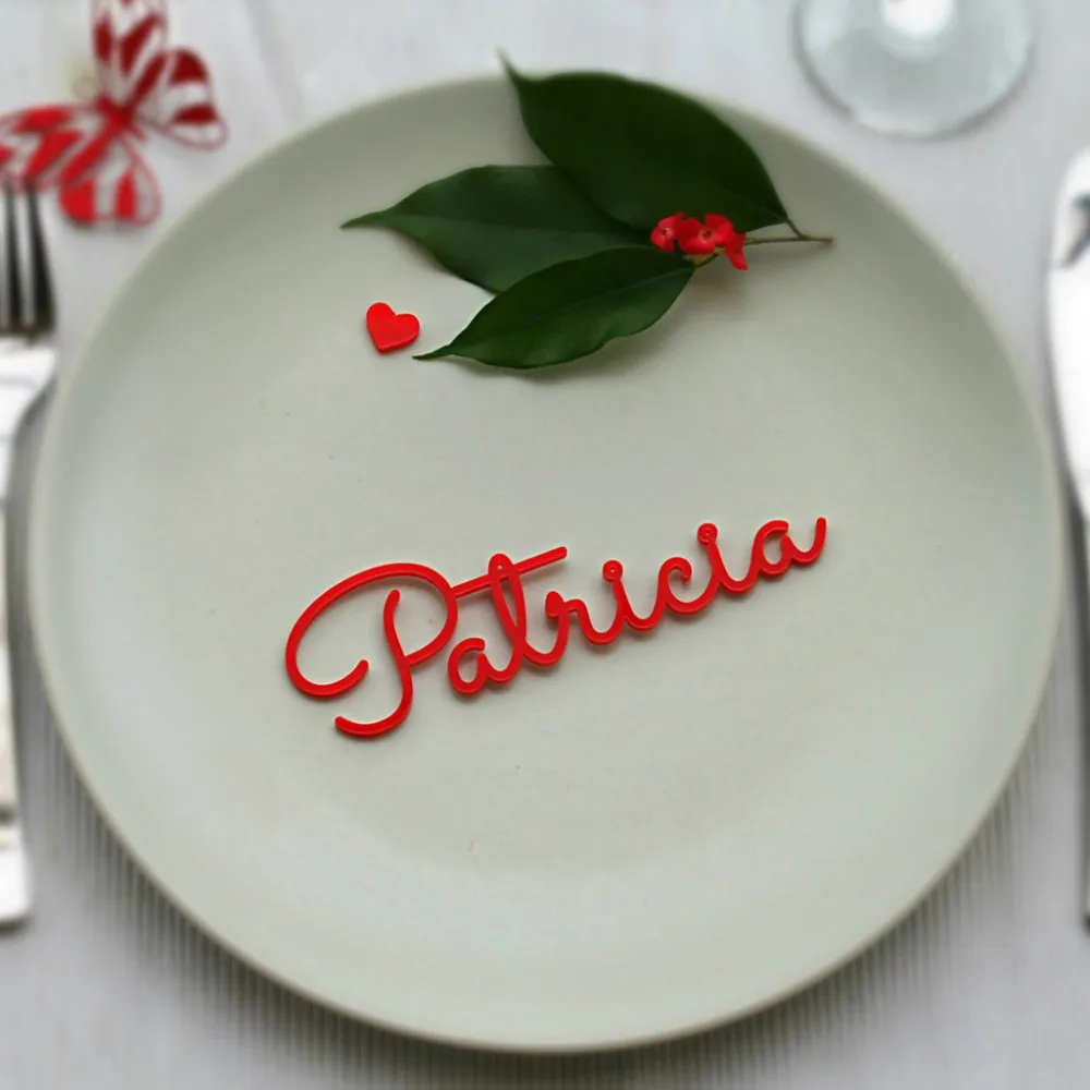 Acrylic Wedding Place Card,Laser Cut Acrylic Name Tag,Lucite Wedding