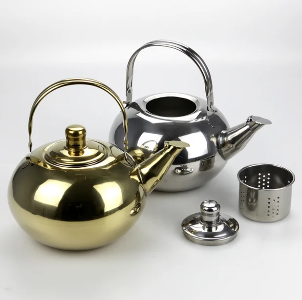 Stainless Steel Gold Color Tea Kettle /tea Pot/turkish Pots With Filter