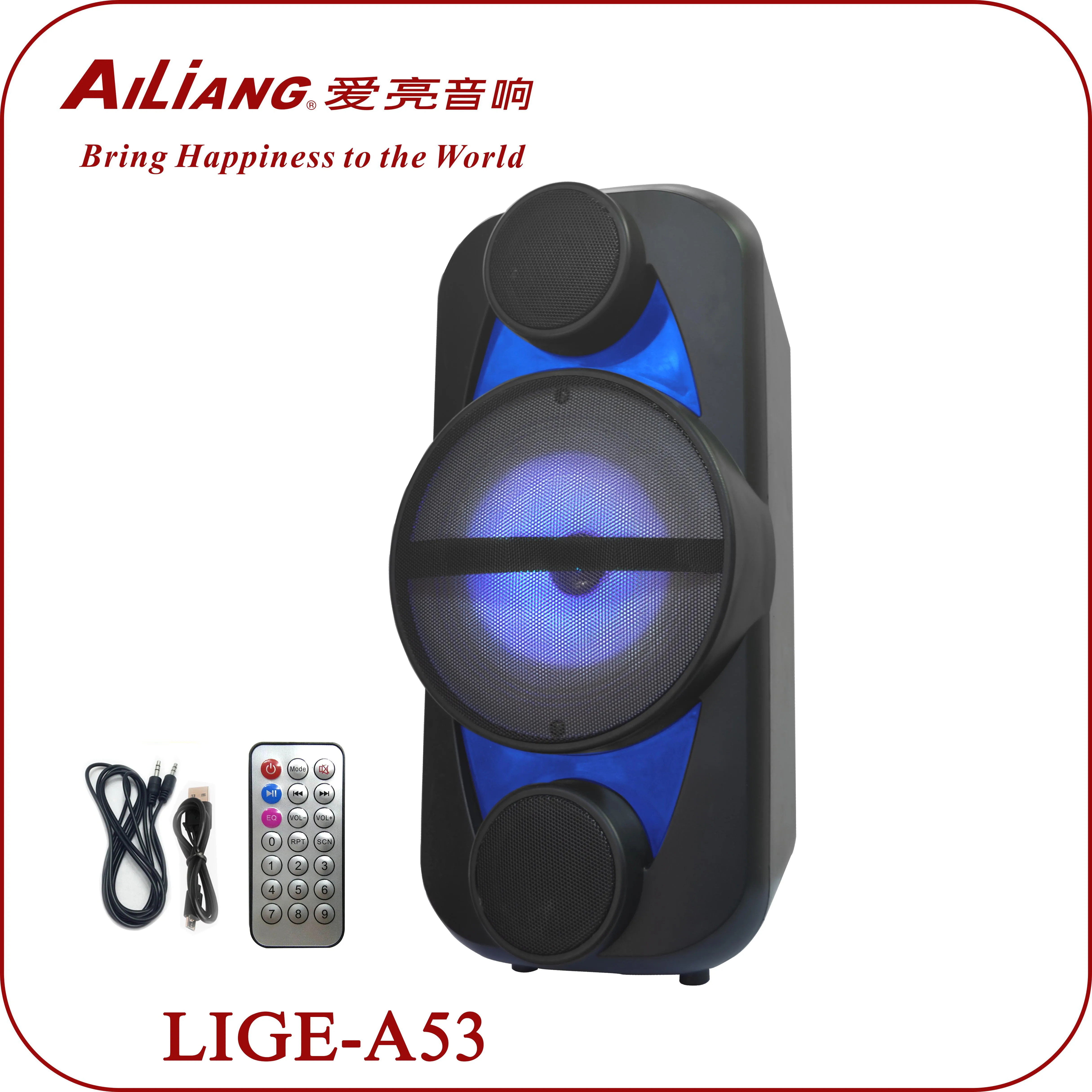 Двойной 5-дюймовый портативный динамик ailiang с USB, TF, FM, Bluetooth-динамик LIGE-A56