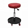 Pneumatic Mechanic Roller Seat Adjustable Rolling Garage Stool With Tool Tray Workshop Car Repair