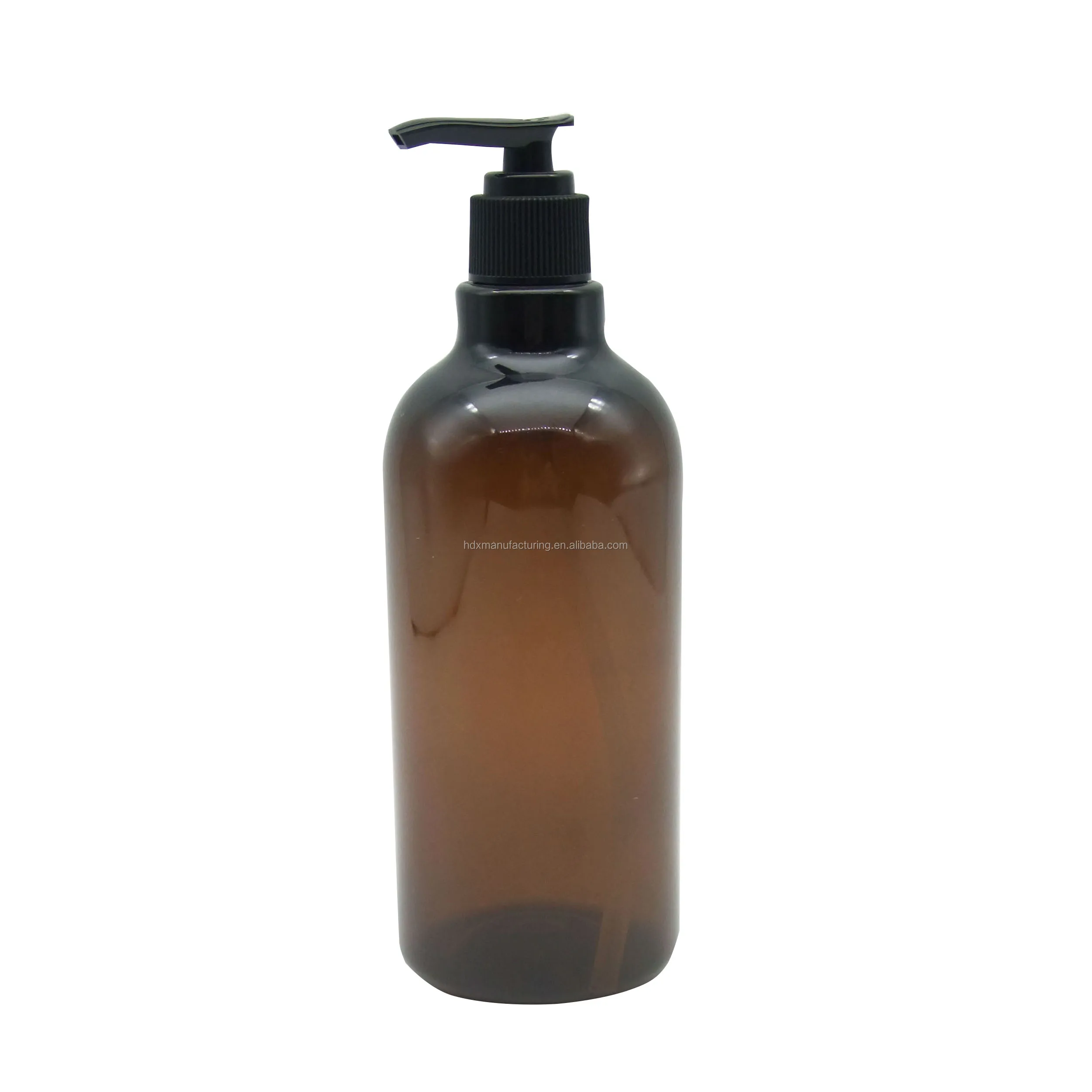 Hand Wash Lotion Pumps For Amber 16oz Custom Plastic Shampoo Bottle