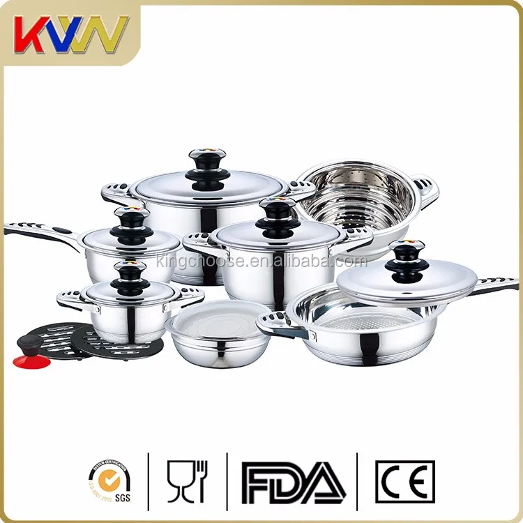 German Design 16 Pcs Stainless Steel 18/10 Cookware Set With 11 Layer ...