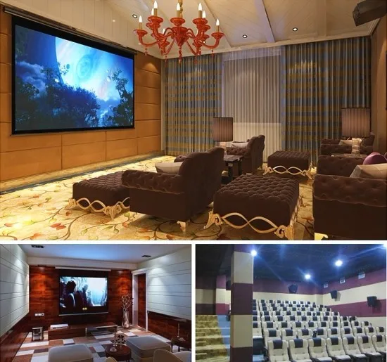 High Density Home Theatre Soundproof Material Polyester Acoustic Panel