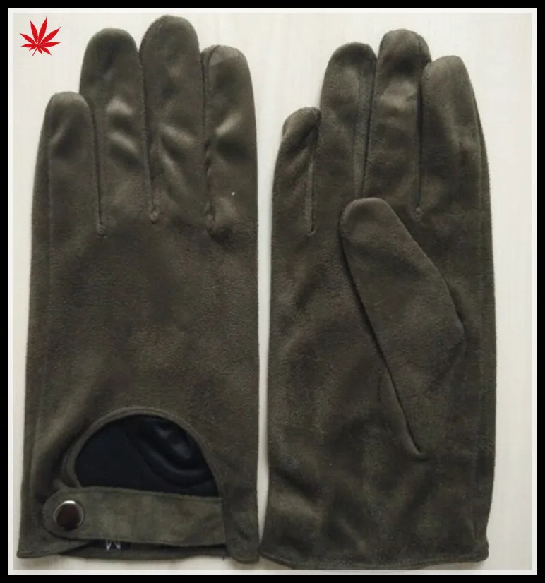 cheap faux suede leather hand glove driving gloves with buttons