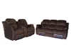 YRF1061A Best Soft Plush Elephant Suede fabric glider rocking recliner sofa with console & metal cup