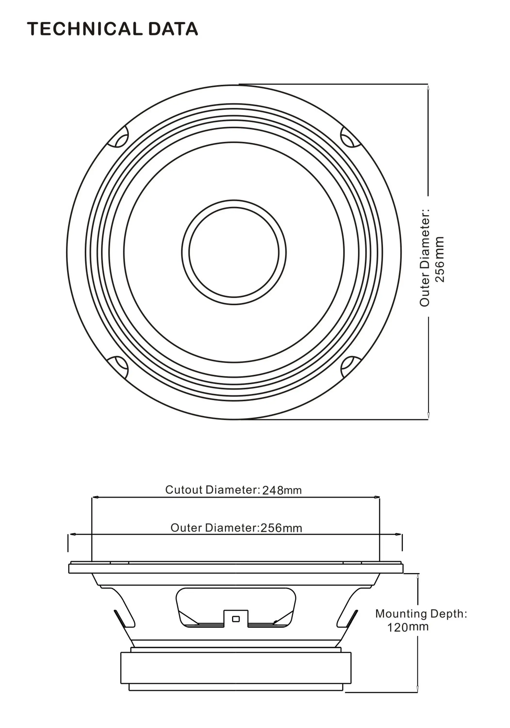 diameter speaker 10 in