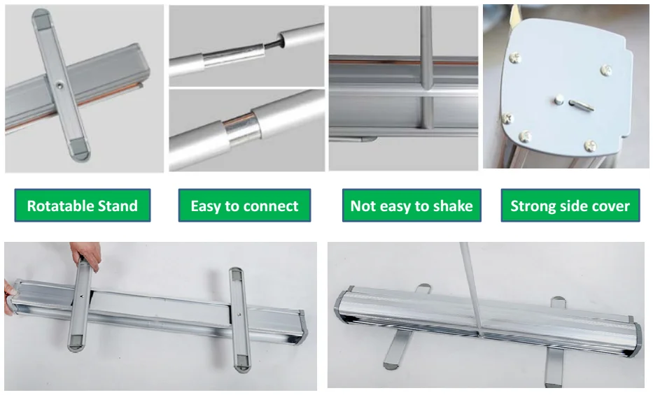 Cheap Price High Quality Aluminum stand PVC screen top up banner