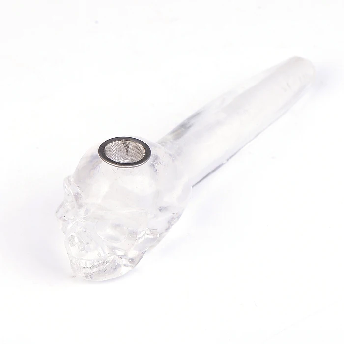 Wholesale Natural Skulls Quartz Crystal Smoking Pipes Carving Smoking