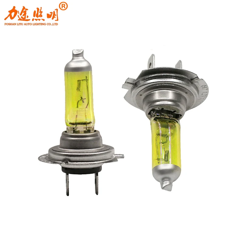 Best Selling H7 Yellow Halogen Lamp 24v 70w Auto Light Bulb 3000k