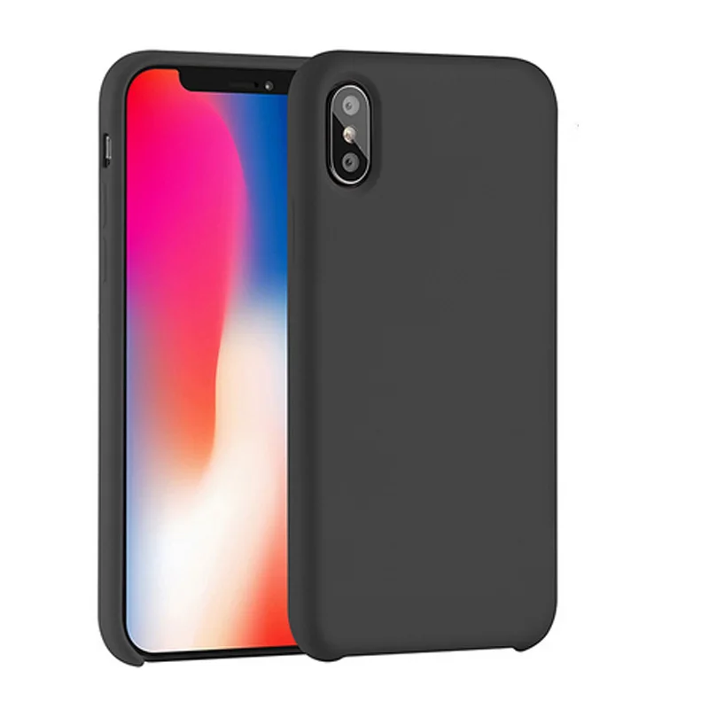 Colorful luxury silicone cell phone cover for iphone 7Plus /8 Plus slim liquid mobile case