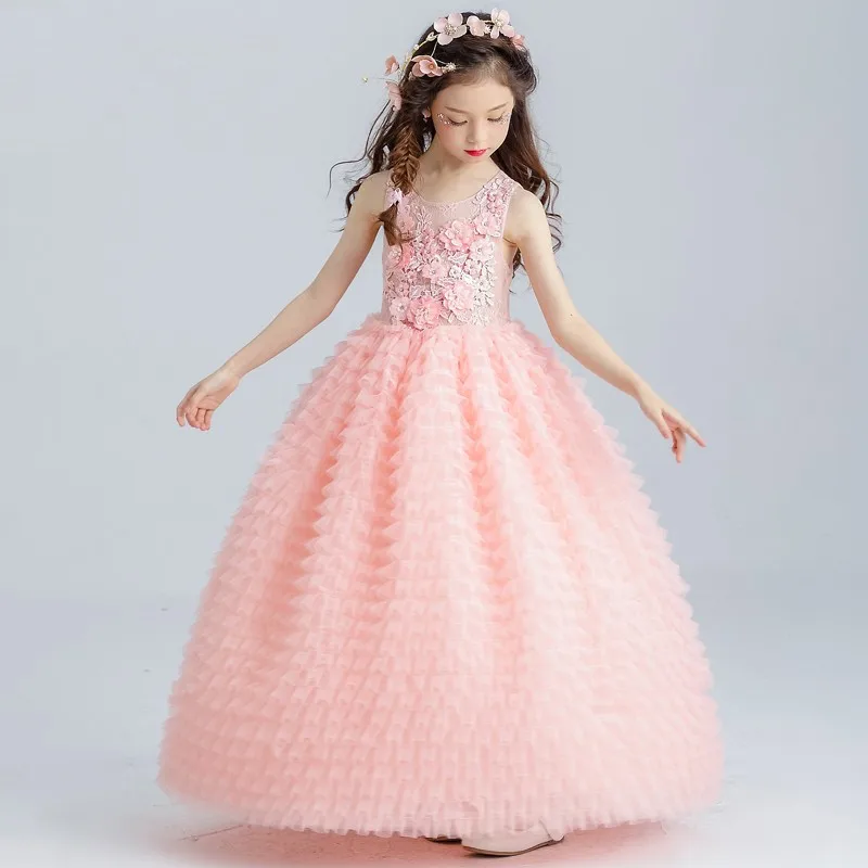 pink wedding dresses for kids