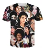 YWLL 3D Print King of Rock and Roll Michael Jackson Hip Hop Singer Star Rock Michael Jackson T shirt