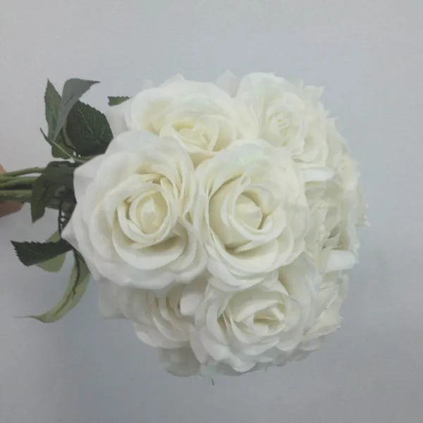 White/pure White Rose Artificial Small Roses Real Touch Wedding Roses ...