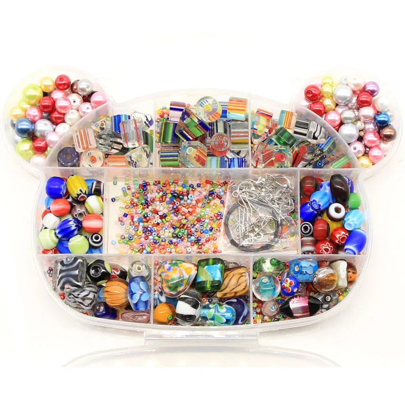 Diy Beads Kit With Mixed Glass Beads For Making Jewelry Sets Buy