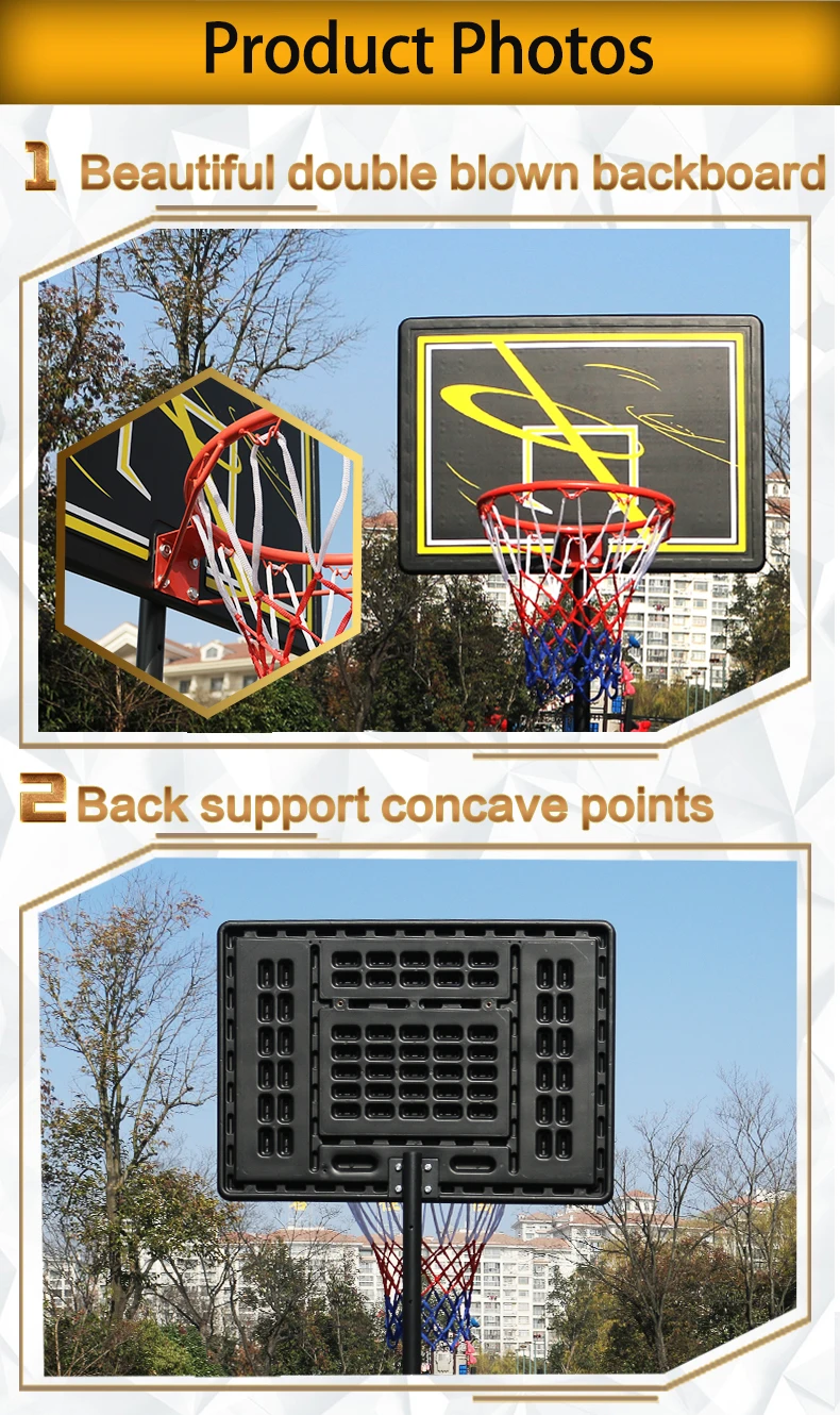 Sba305 Portable Adjustable Basketball Hoop Stand System With