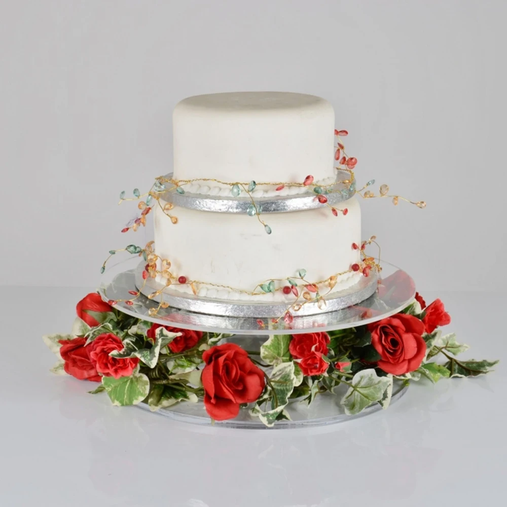 Maison 12 Carre Petale Acrylique Gateau De Mariage Bord Clair Mariage