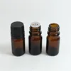 5ml 10ml small cosmetic round glass bottle essential oil amber glass bottles 5ml 10ml