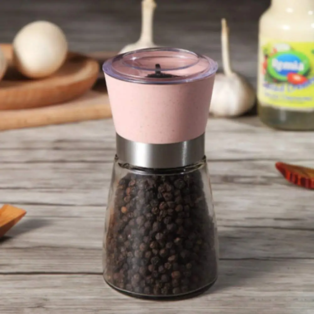 pink salt and pepper mills