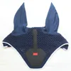 Blue Cotton Fabric Knitted Equestrian Fly Veil