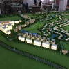 1/400 site plan villa model for event , architectural scale model maker