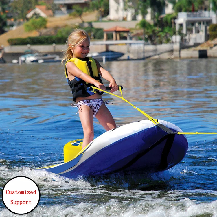 Children Water Jet Ski Inflatable Towable Boat Tube Towable Trainer For ...