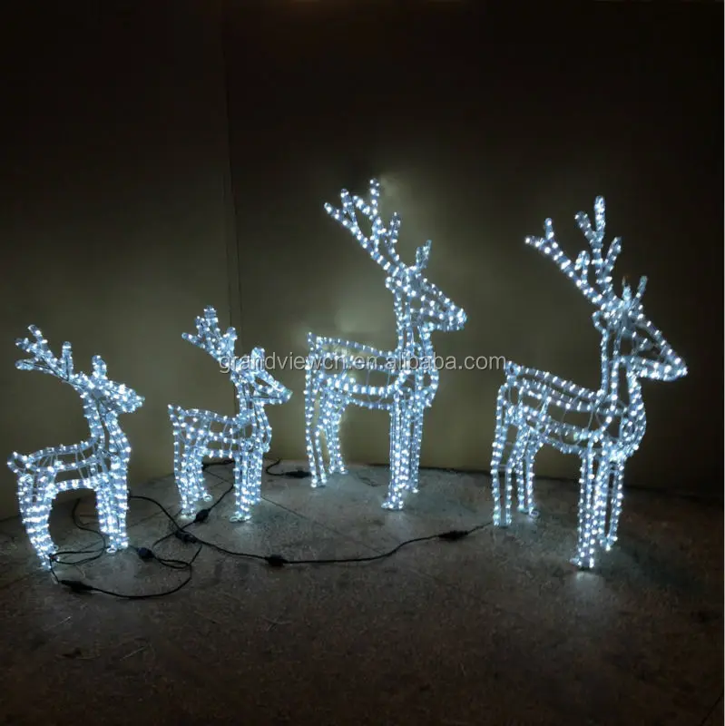 Led Outdoor Rope Lighted Deers For Christmas Decoration Buy Led